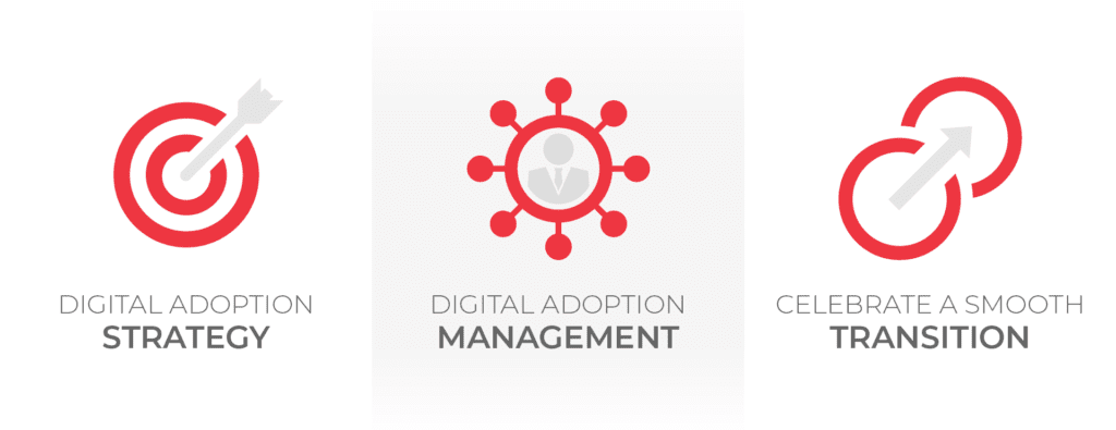 Digital Adoption strategy>Digital Adoption management>Celebrate a smooth transition