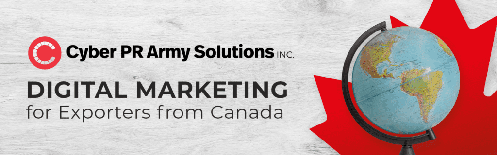 Digital marketing for Exporters from Canada, header graphic