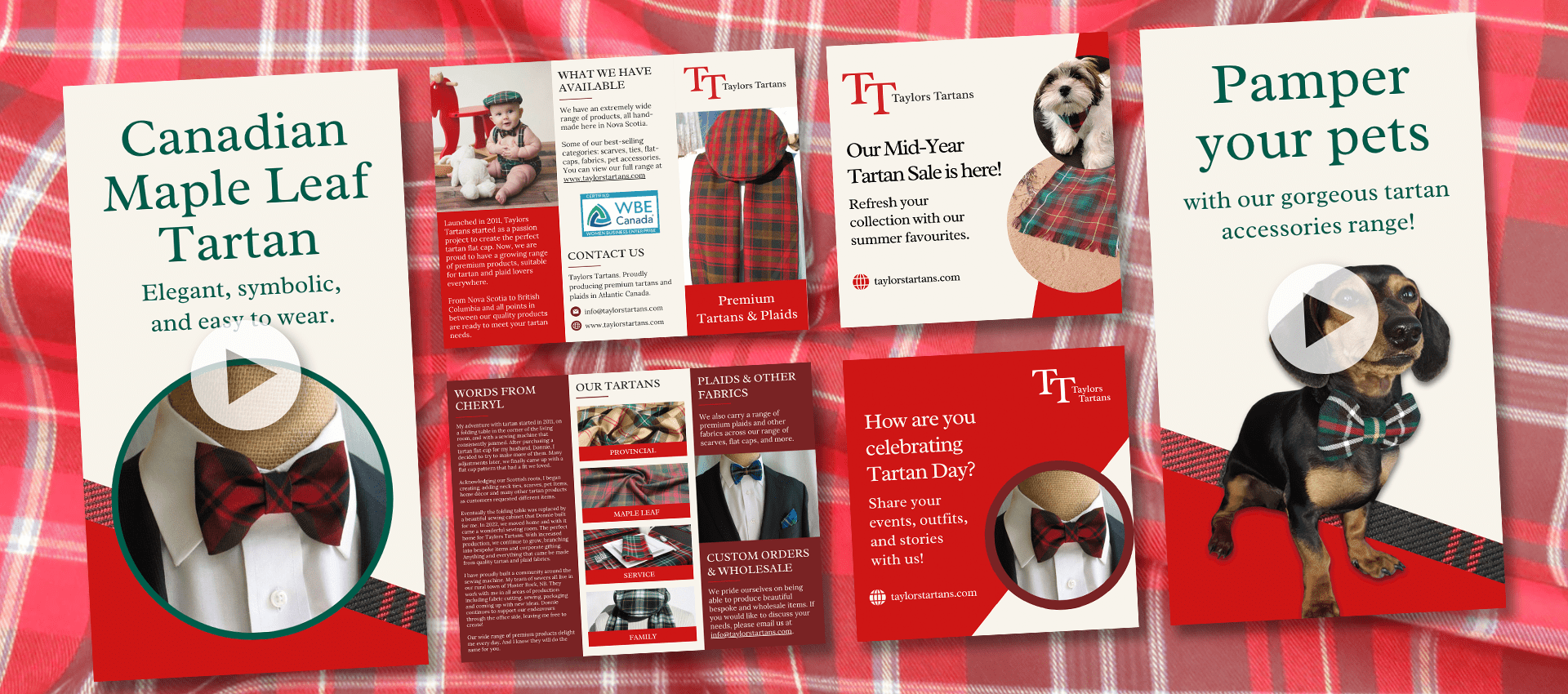 Taylors Tartans Portfolio Collage