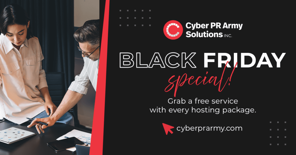 Black Friday Special for new hosting clients