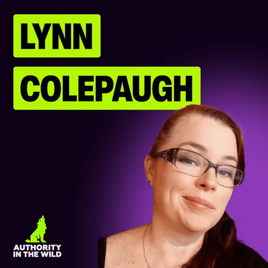 Lynn Colepaugh on a purple background podcast cover