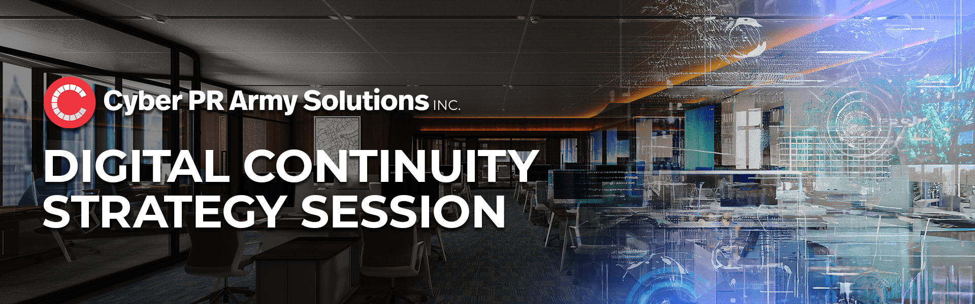 "Digital Continuity Strategy Session" with office in the background